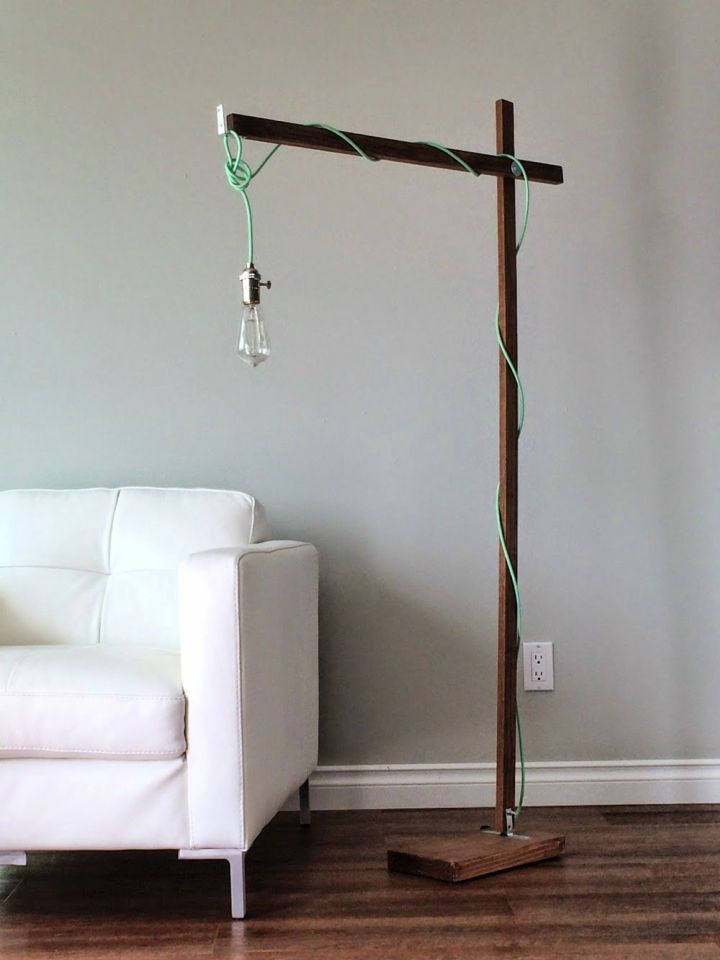 How to Make a Wood Floor Lamp From a 1x2
