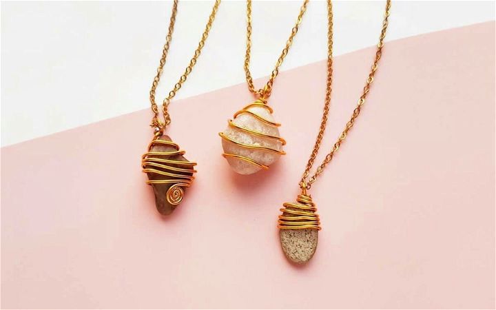 How to Wire Wrap Pendant With Stones
