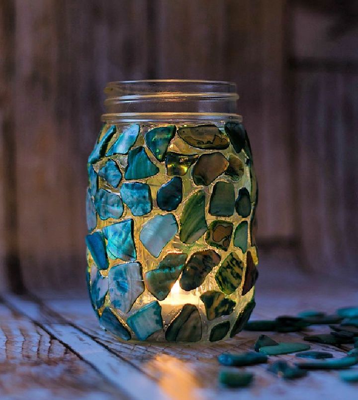 How to Make Mosaic Mason Jar at Home