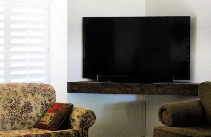Make Your Own Corner Floating TV Shelf