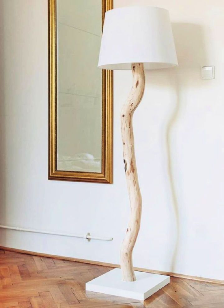 Make a Tree Branch Floor Lamp