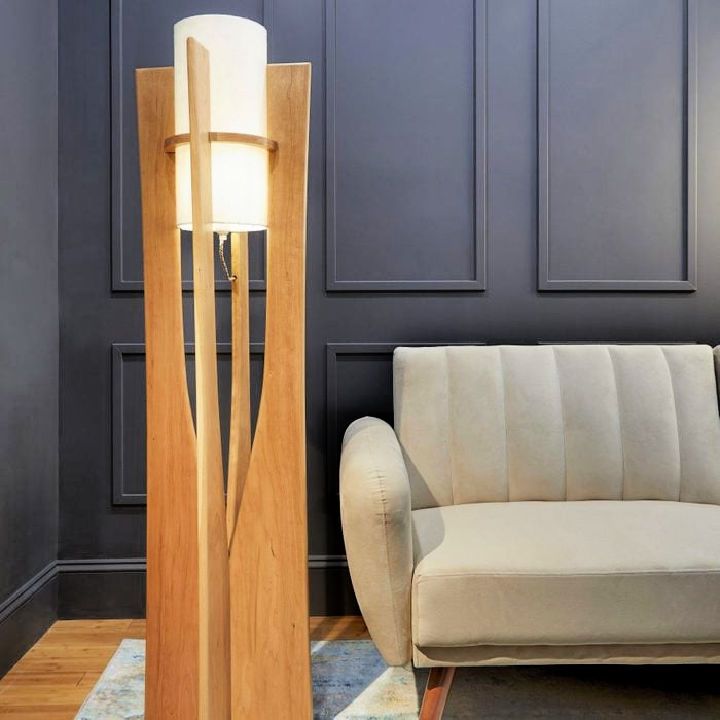 Modern DIY Wooden Floor Lamp