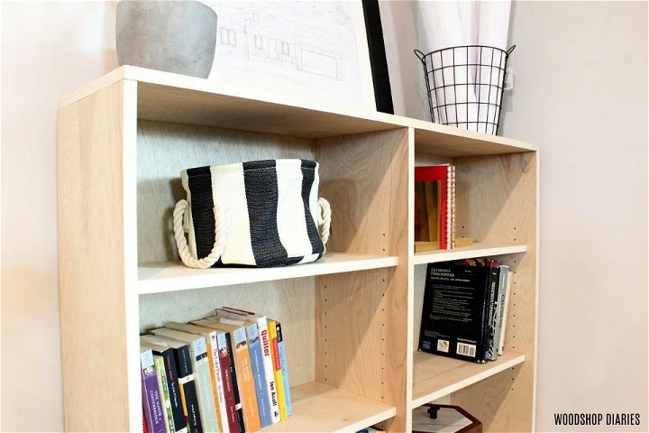 DIY One Sheet Plywood Bookshelf