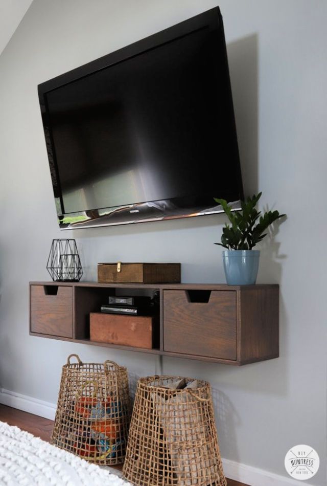 DIY Wall Mounted Floating TV Stand