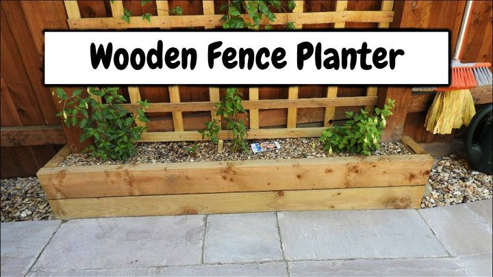 Simple DIY Wooden Fence Planter