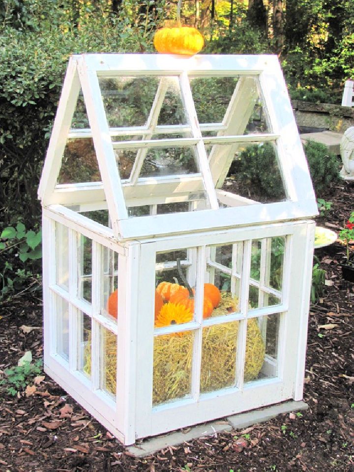 Small Greenhouse Made From Old Windows