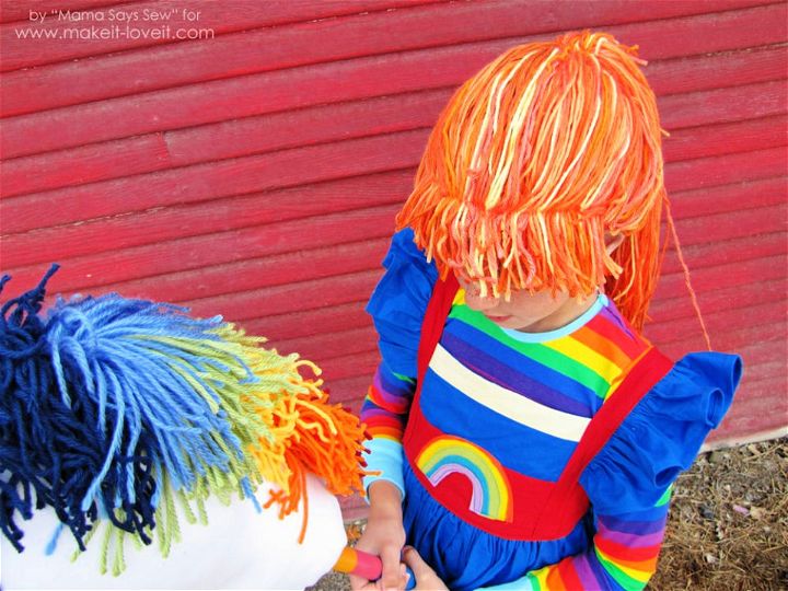 Yarn Wig for Rainbow Brite