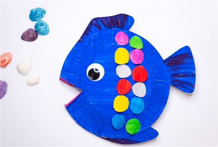 3D Paper Plate Rainbow Fish for Preschoolers