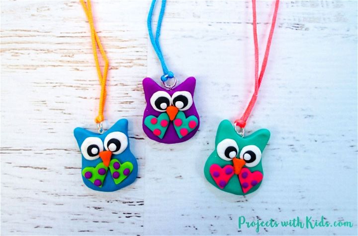 Adorable Polymer Clay Owl Necklaces