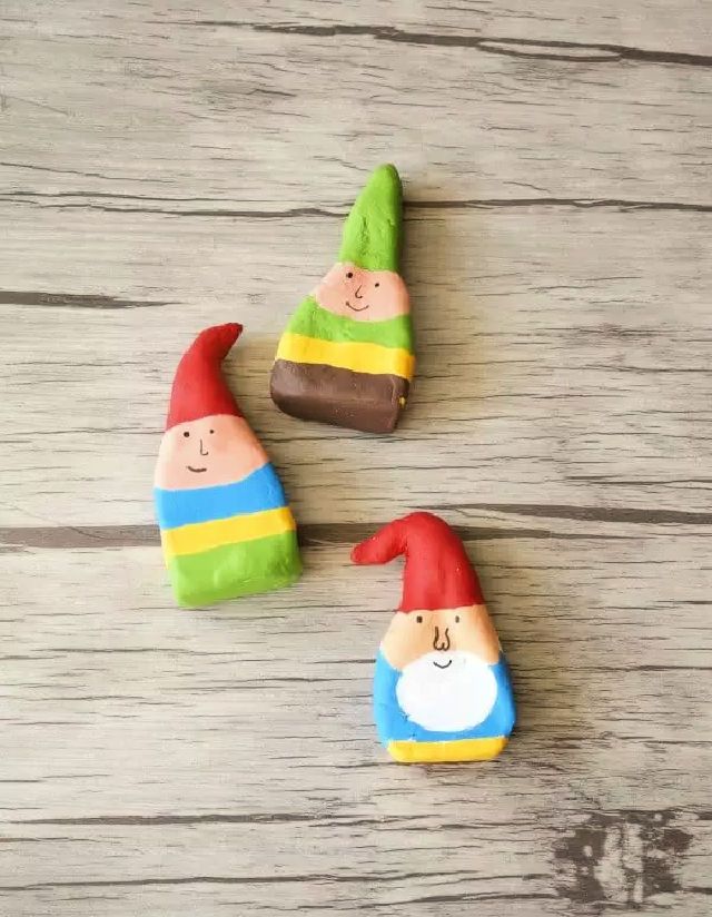 Air Drying Clay Garden Gnomes Craft