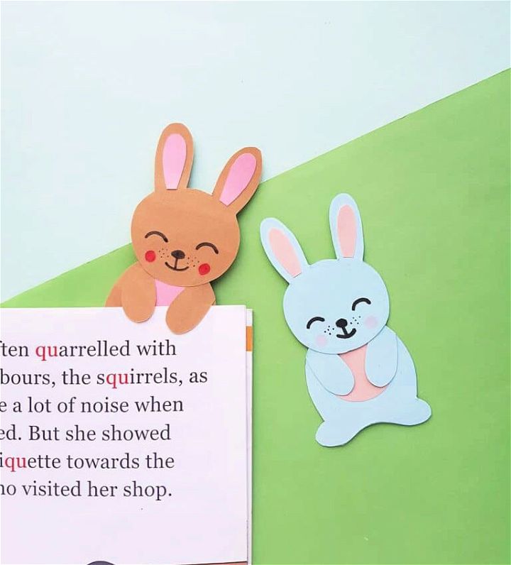Bunny Hug Bookmarks Using Colored Paper