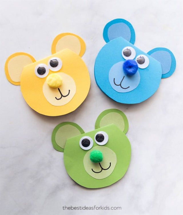 Cardstock Bear Craft for Kindergarten
