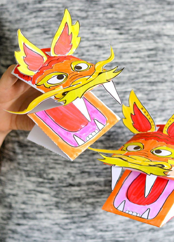 Chinese Dragon Puppet With Free Printables