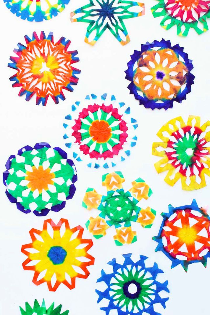 Coffee Filter Psychedelic Snowflake Craft