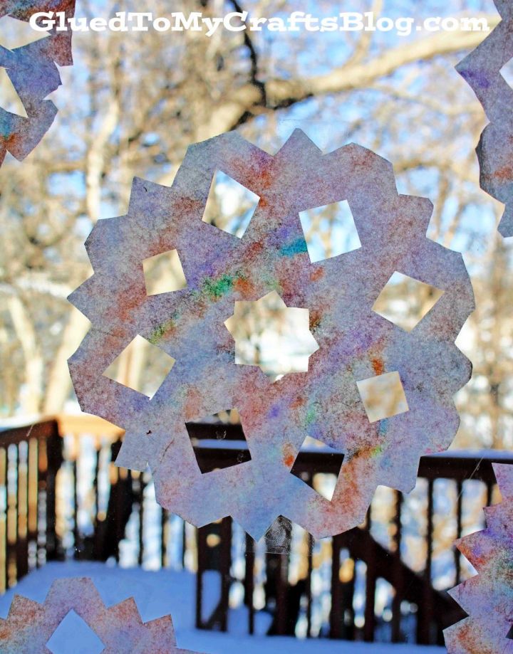 Coffee Filter Snowflake Craft for Winter