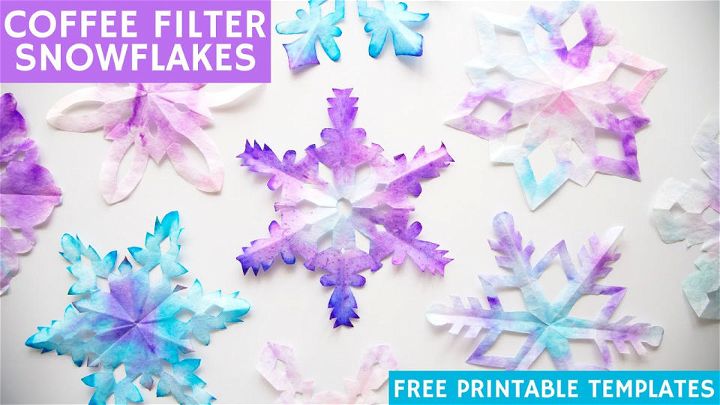 Coffee Filter Snowflakes With Free Templates