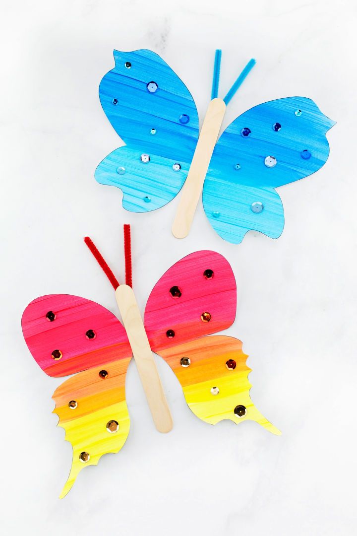 Colorful DIY Fluttering Paper Butterfly