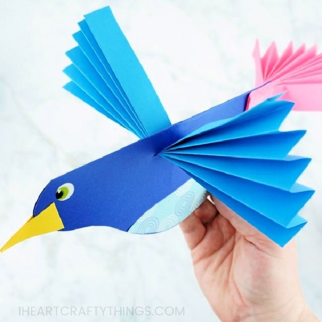 Colorful DIY Paper Bird for Kids