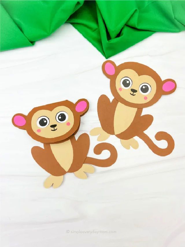 Construction Paper Monkey Craft for Kids