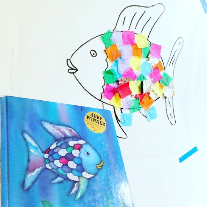 Contact Paper Rainbow Fish Activities for 1st Grade