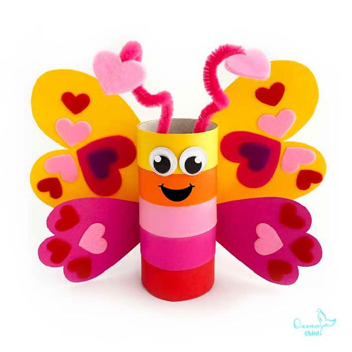 Cool Paper Roll Butterfly Art for Kids