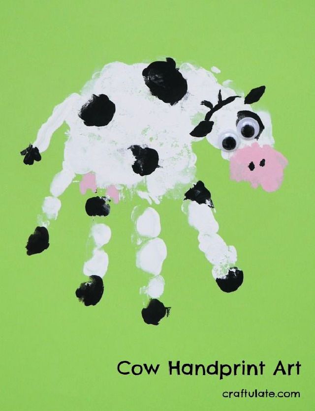 Cow Handprint Art for Kids