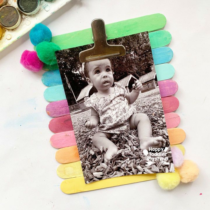 Craft Stick Picture Frame Gift From Child