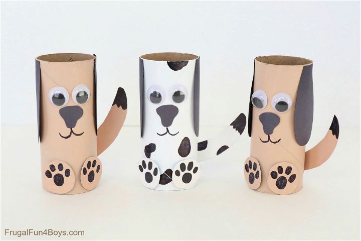Creative Paper Roll Dog Craft