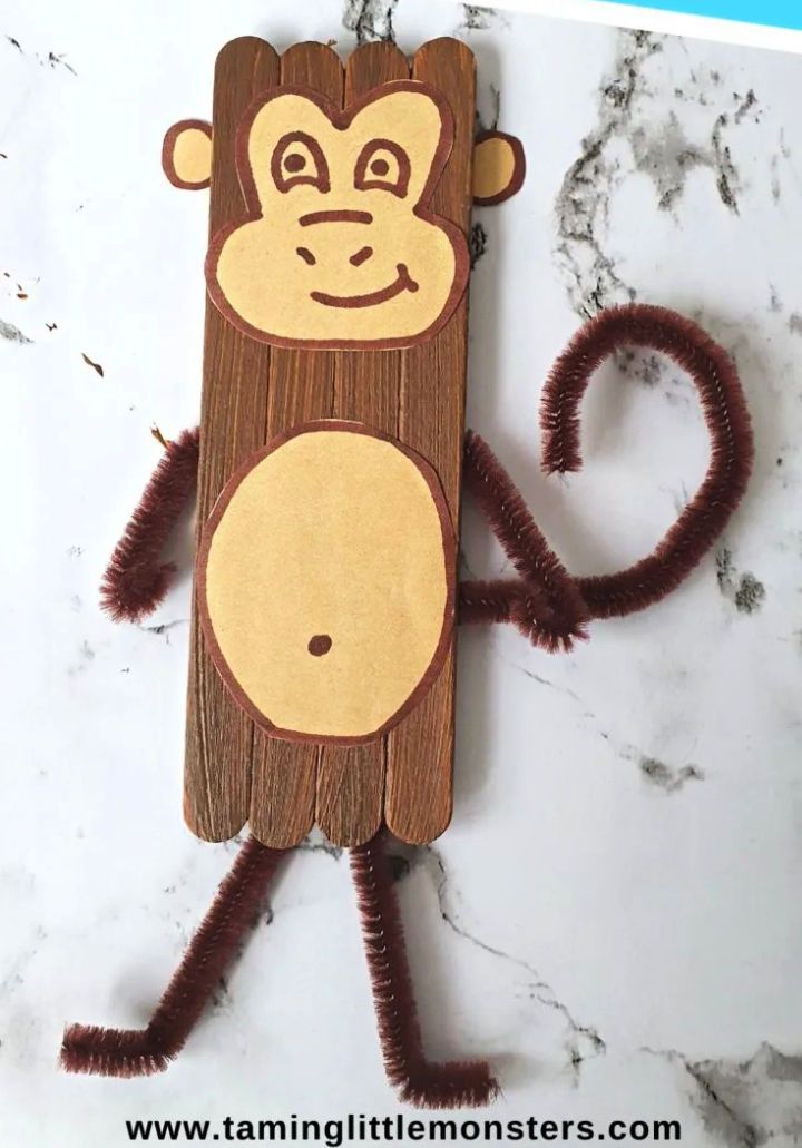 Make Your Own Craft Stick Monkey