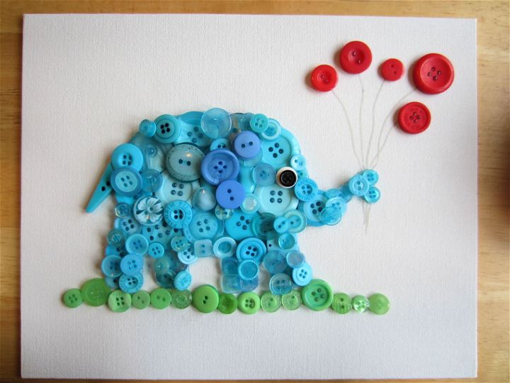 Button Elephant Art and Craft
