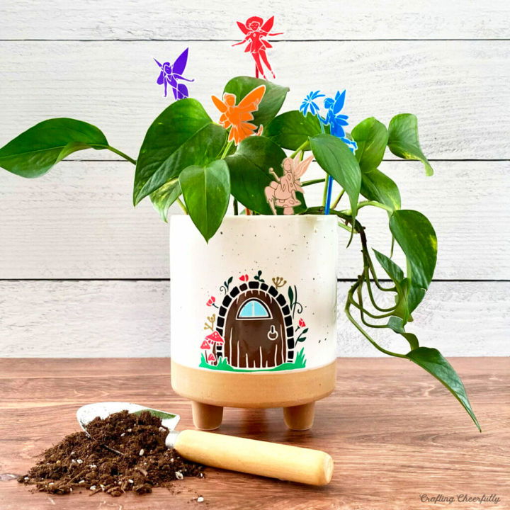 Make a Magical Fairy House Planter With Cricut Vinyl