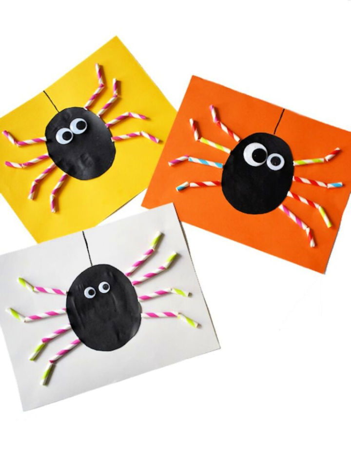 Cute DIY Paper Straw Spider