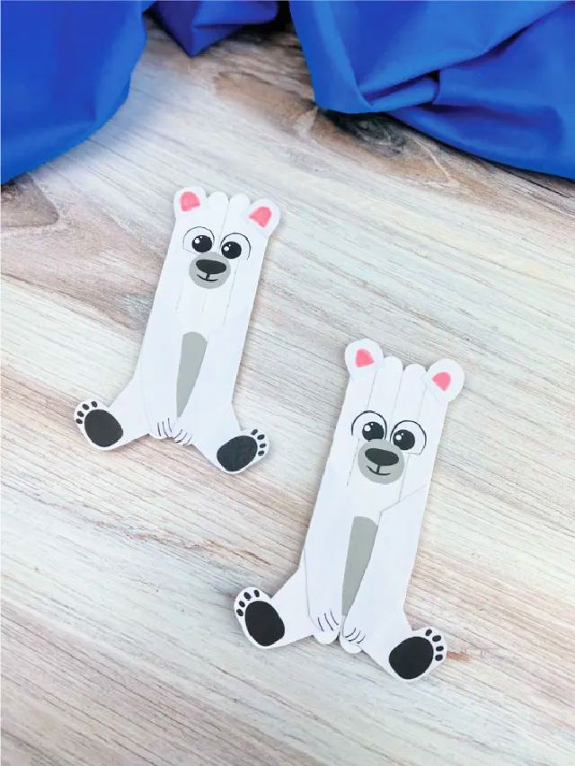 Cute DIY Popsicle Stick Polar Bear