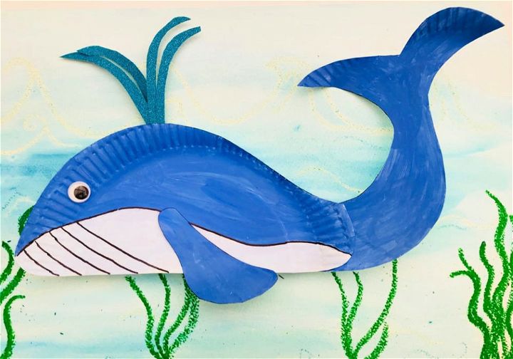 DIY Paper Plate Blue Whale 