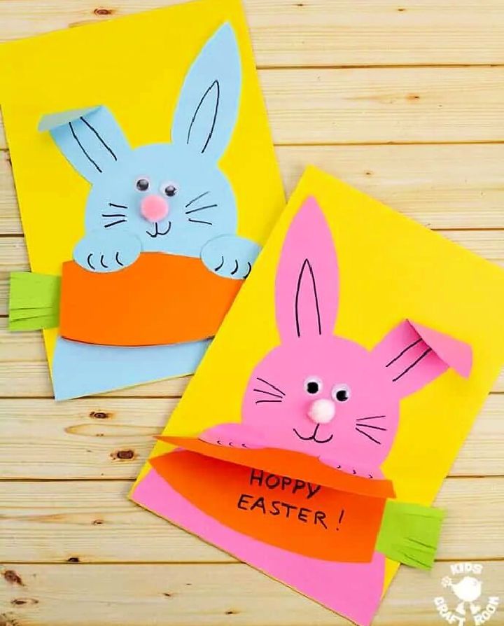 DIY Carrot Nibbling Bunny Cards
