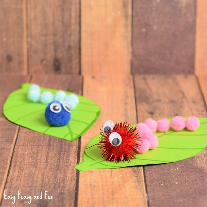 DIY Caterpillar Pompom for Preschooler