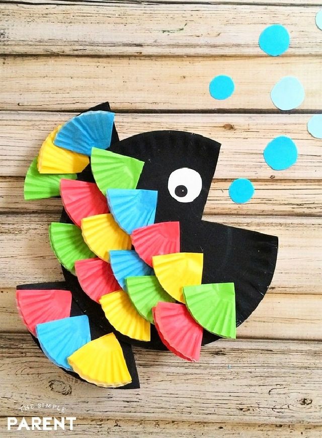 Classic Book Inspired Paper Plate Rainbow Fish