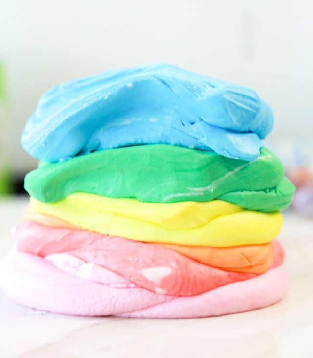 DIY Colored Cloud Dough at Home