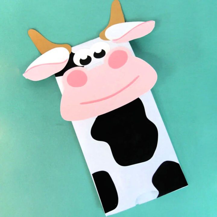 DIY Cow Paper Bag Puppet