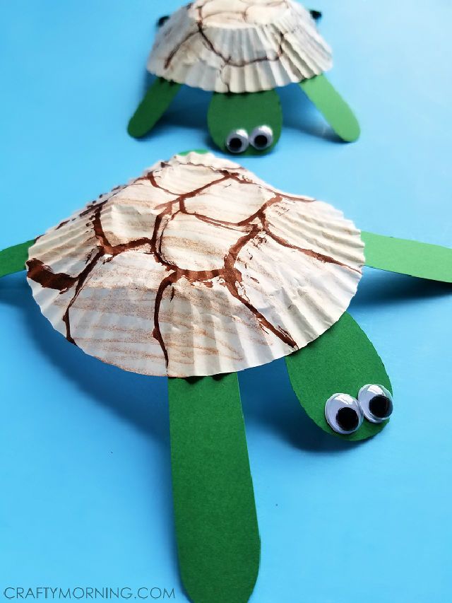 DIY Cupcake Liner Turtle for Kids