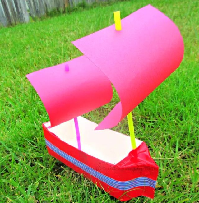 DIY Floating Milk Carton Boat