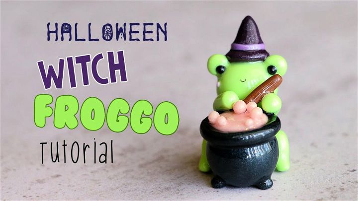 DIY Halloween Witch Frog With Clay