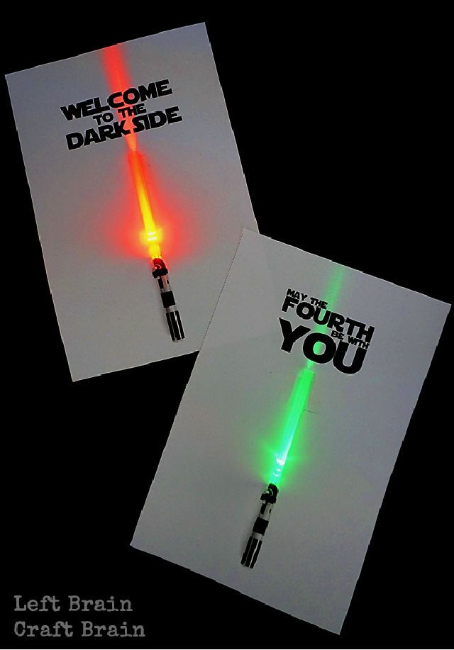 DIY Light Up May the Fourth Be With You Cards