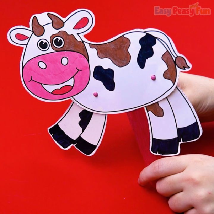 DIY Movable Cow Paper Doll