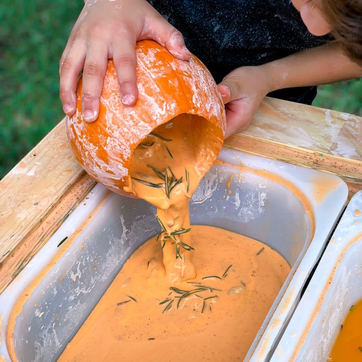 DIY Oobleck With Pumpkin Autumn Twist