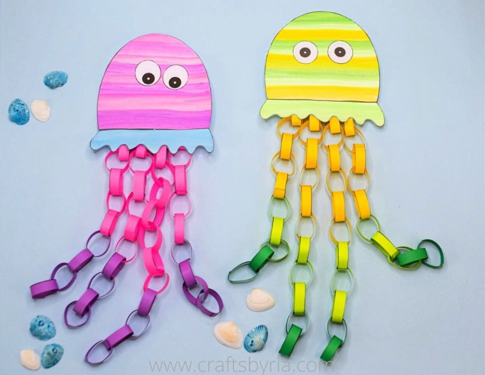 DIY Paper Jellyfish With Free Printable Templates