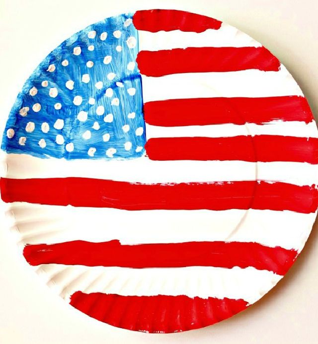 DIY Paper Plate American Flag