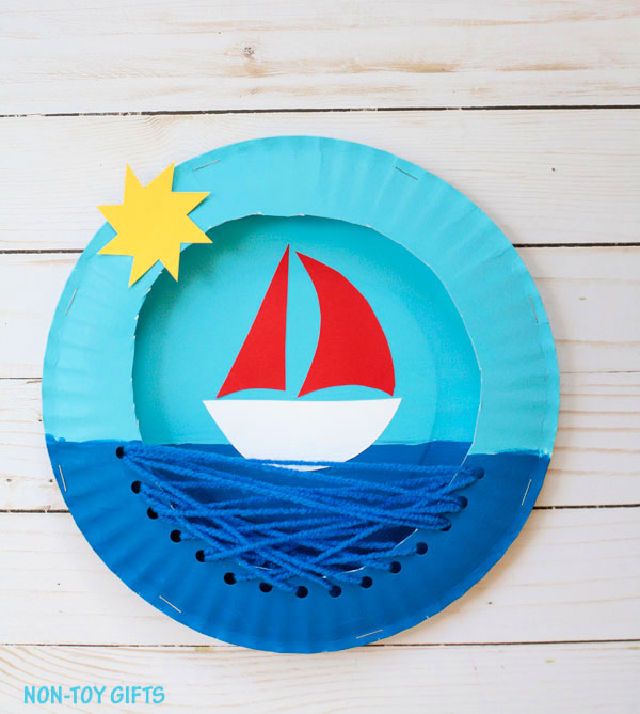 Paper Plate Boat Craft for Kids