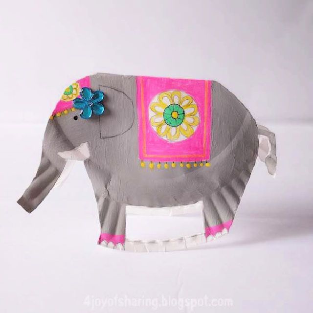 DIY Paper Plate Rocking Elephant