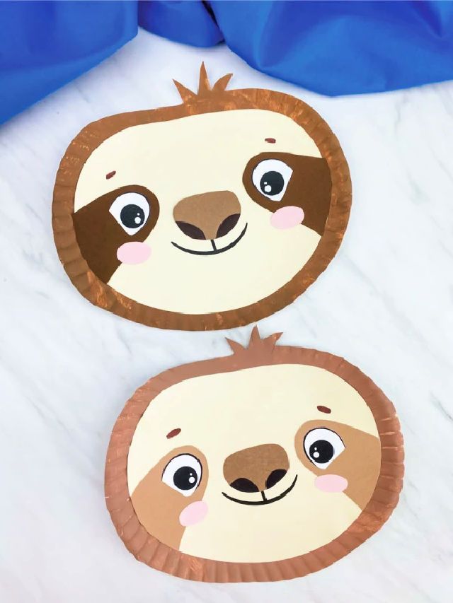 DIY Paper Plate Sloth for Kids